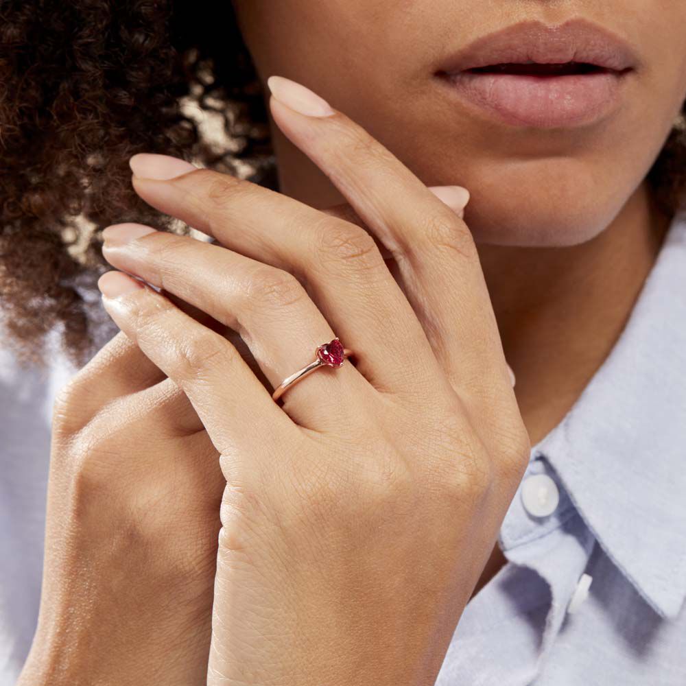 Bague Solitaire Kelvyn Argent Rose Oxyde De Zirconium - Solitaires Femme | Marc Orian