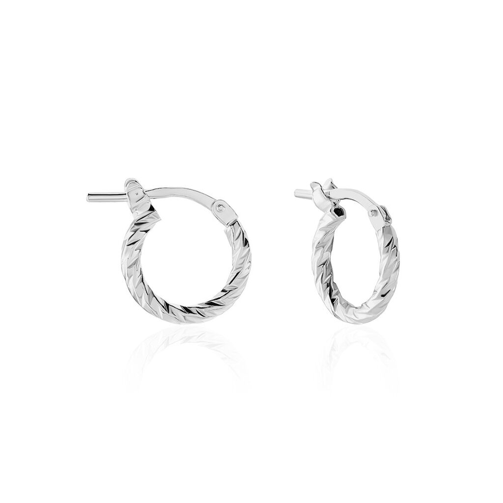 Créoles Djulia Argent Blanc - Créoles Femme | Marc Orian