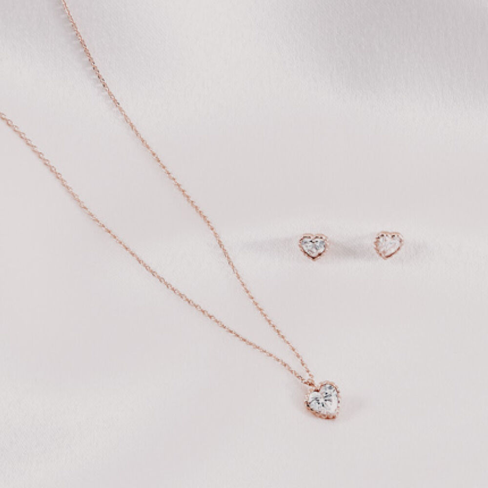 Boucles D'oreilles Puces Kadidjatou Or Rose Oxyde De Zirconium - Puces Famille | Marc Orian