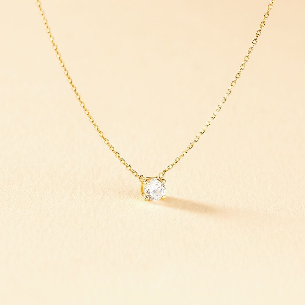 Collier Ponama Or Jaune Oxyde De Zirconium - Colliers avec pierres Femme | Marc Orian