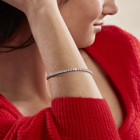 Bracelet Lou-anne Argent Blanc Oxyde De Zirconium Blanc - Bracelets chaînes Femme | Marc Orian