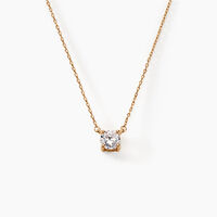 Collier Nilay Plaque Or Doré Oxyde De Zirconium