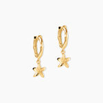 Cr&eacute;oles Nine Argent Dor&eacute; A L'Or 750/1000 - Boucles d'oreilles pampille Femme | Marc Orian