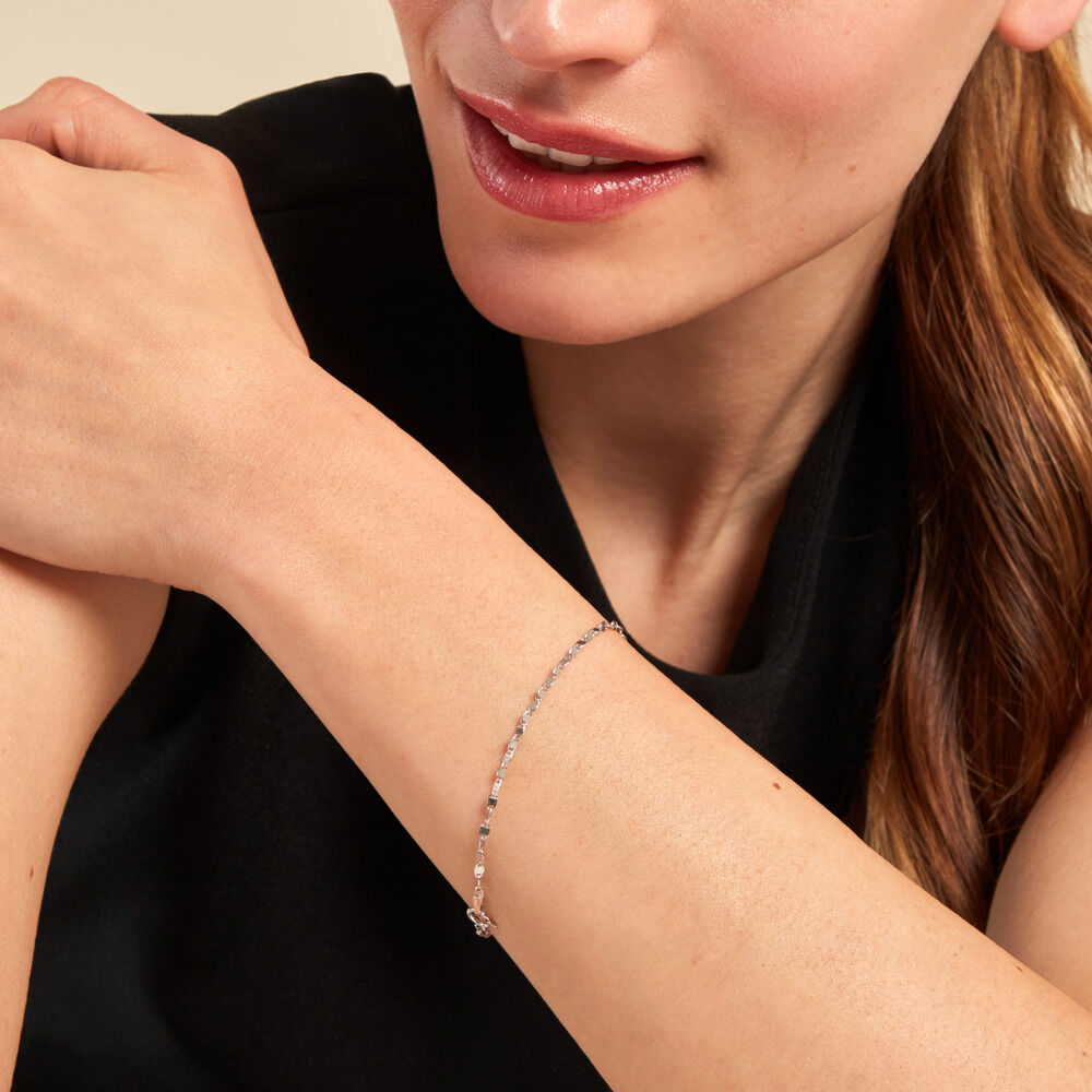 Bracelet Norene Argent Blanc - Bracelets chaînes Femme | Marc Orian