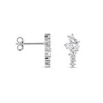 Boucles D'oreilles Puces Eden Argent Blanc Oxyde De Zirconium - Puces Femme | Marc Orian