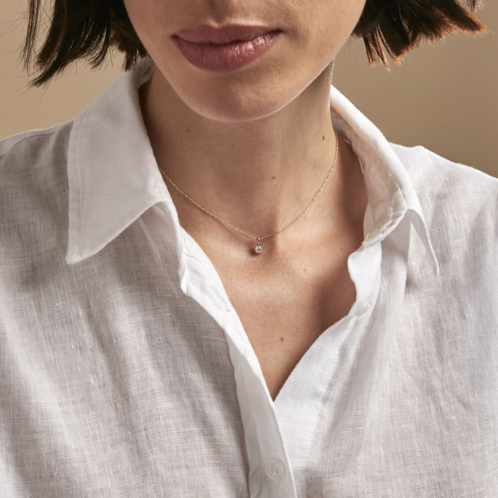 Collier Alexandra Or Jaune Diamant - Colliers solitaires Femme | Marc Orian