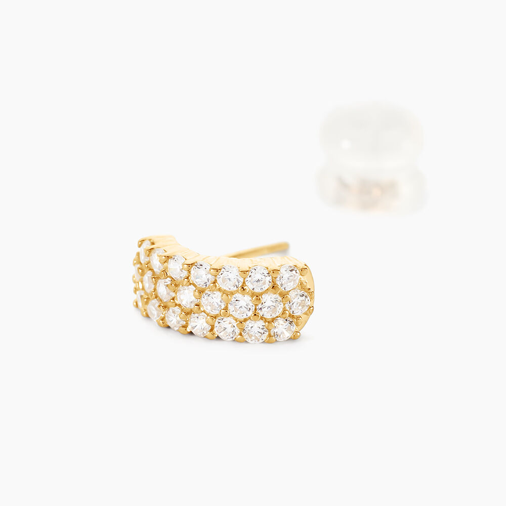 Boucles D'oreilles Jacquelene Rondes Or Jaune Oxyde De Zirconium - Créoles Femme | Marc Orian