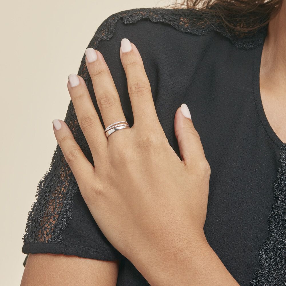 Bague Angele Or Blanc Diamant - Bagues pierres précieuses Femme | Marc Orian