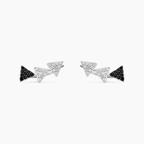 Boucles D'oreilles Puces Chleo Argent Blanc Oxyde De Zirconium - Puces Femme | Marc Orian