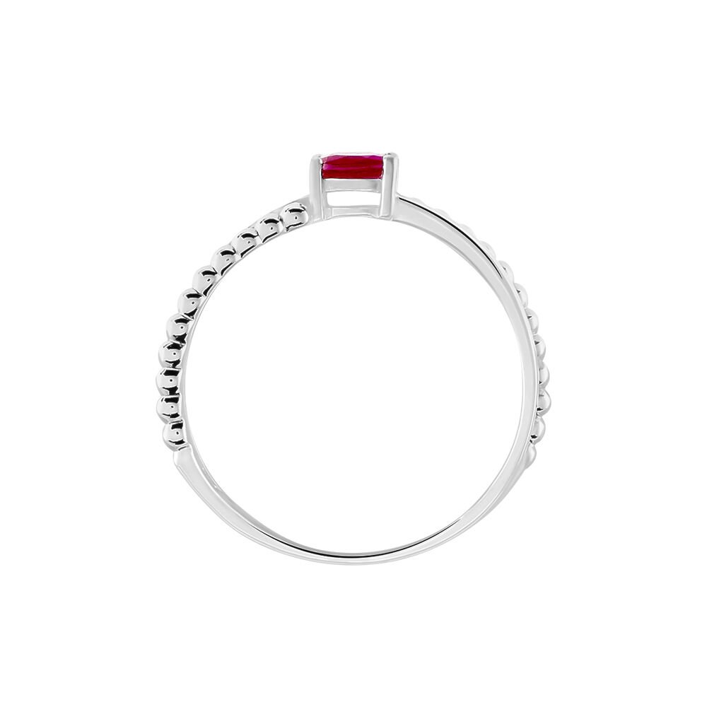 Bague Meri Or Blanc Rubis - Bagues vintage Femme | Marc Orian