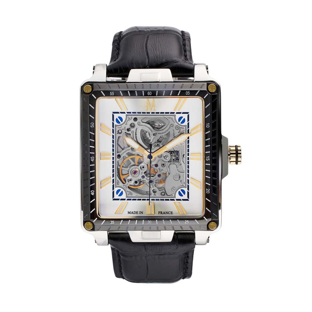 Montre Montignac Square Automatique Argent&eacute; - Montres automatiques Homme | Marc Orian