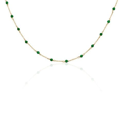 Collier Calliope Plaqu&eacute; Or Dor&eacute; Agate - Colliers avec pierres Femme | Marc Orian