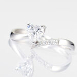 Bague Eva Or Blanc Oxyde De Zirconium - Solitaires Femme | Marc Orian