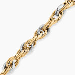 Bracelet Joice Maille Altern&eacute;e Et Godronne Or Bicolore - Bracelets mailles Femme | Marc Orian