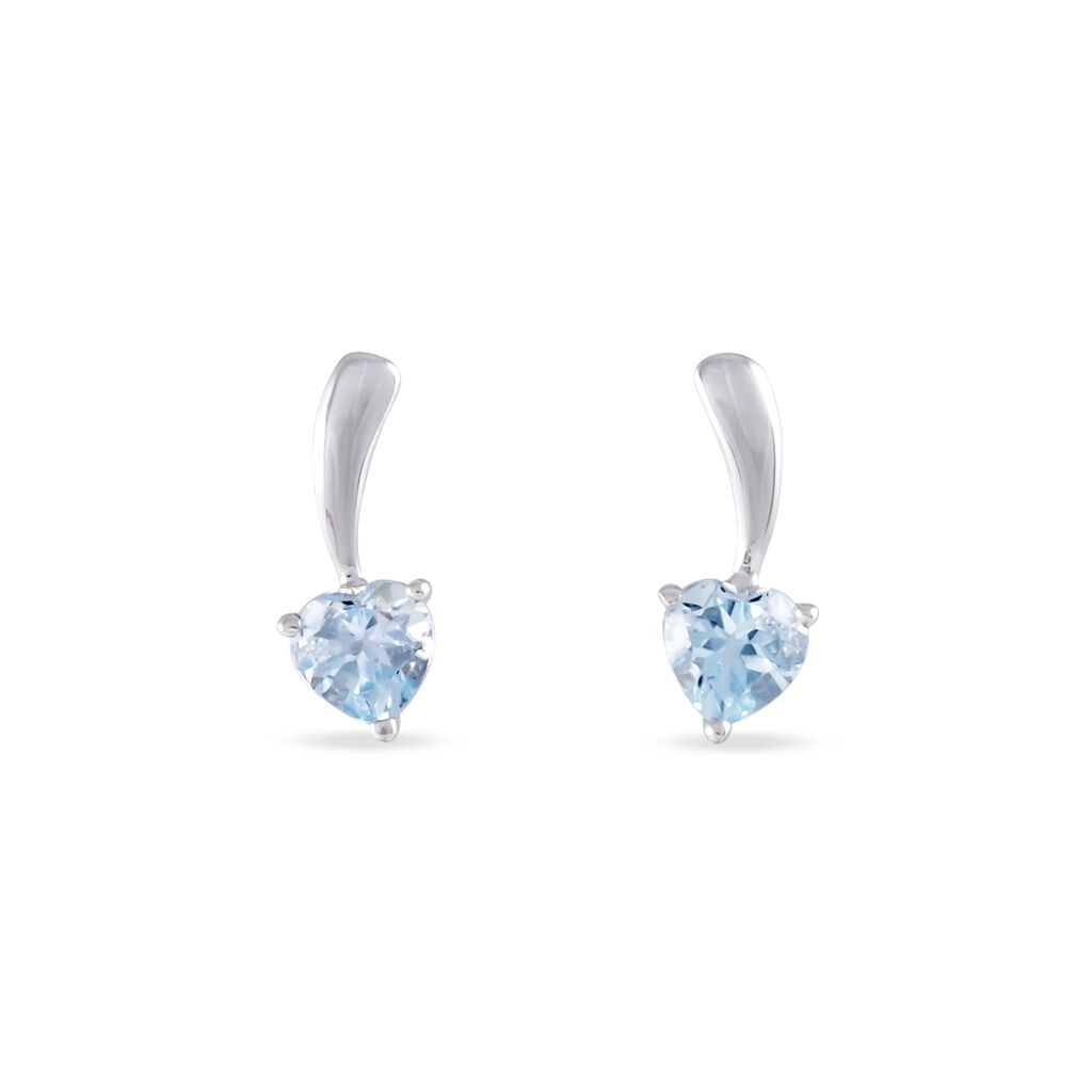 Boucles D'oreilles Pendantes Bertine Or Blanc Topaze - Pendantes Femme | Marc Orian