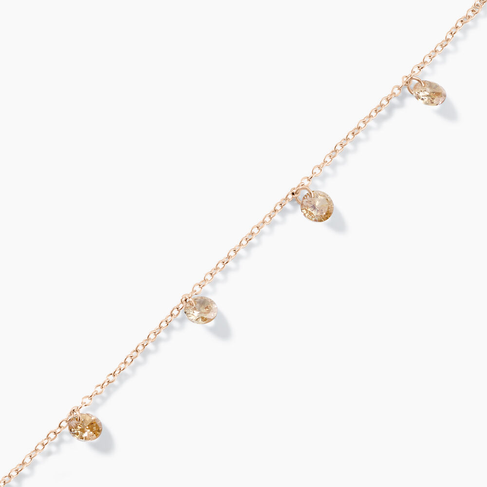 Bracelet Collie Argent Rose Oxyde De Zirconium - Bracelets chaînes Femme | Marc Orian