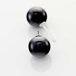 Boucles D'oreilles Puces Orbe Argent Blanc C&eacute;ramique - Puces Femme | Marc Orian