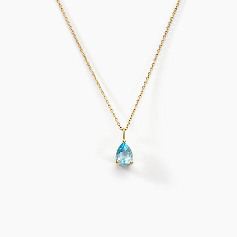 Collier Goutte Or Jaune Topaze - Colliers avec pierres Femme | Marc Orian