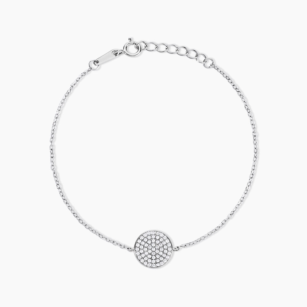 Bracelet Angeles Argent Blanc Oxyde De Zirconium - Bracelets Medailles Femme | Marc Orian