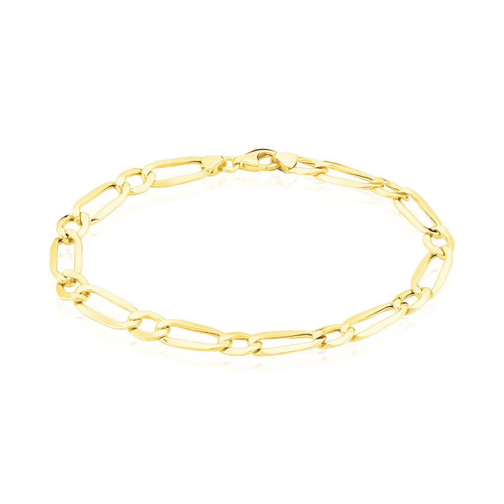 Bracelet Ophelio Maille Alternee 1/1 Or Jaune - Bracelets mailles Homme | Marc Orian