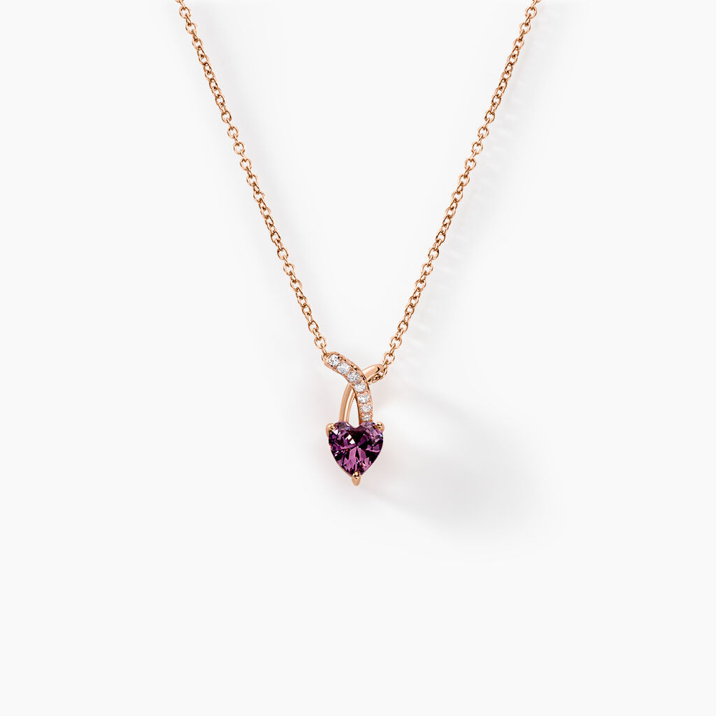 Collier Argent Rose Avalon Oxyde De Zirconium - Colliers avec pierres Femme | Marc Orian