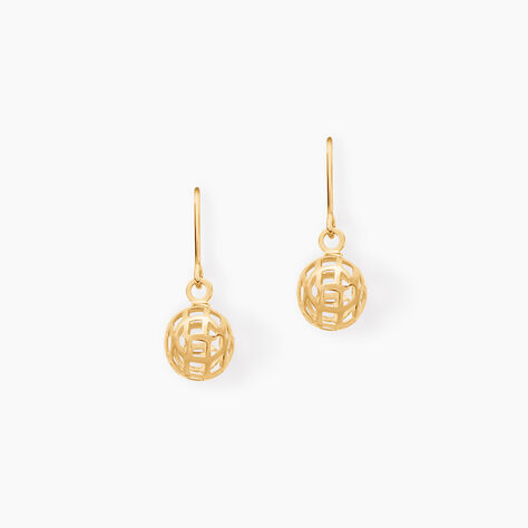 Boucles D'oreilles Pendantes Fidelia Boules Or Jaune - Pendantes Femme | Marc Orian