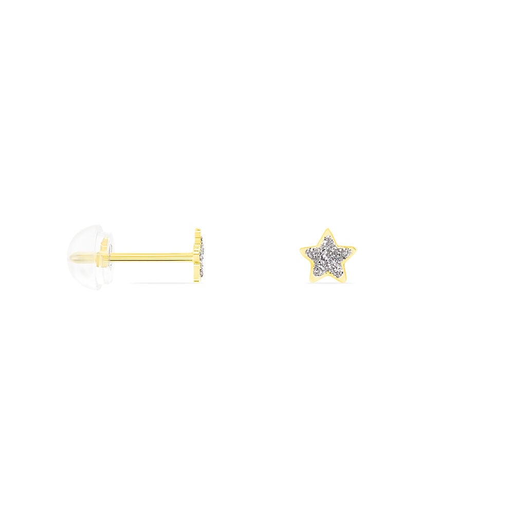 Boucles D'oreilles Puces Chirine Etoile Or Jaune - Puces Enfant | Marc Orian
