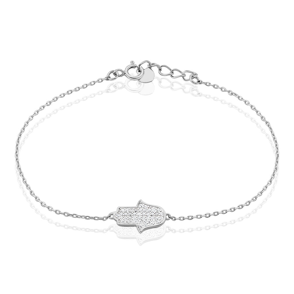 Bracelet Dorothea Argent Blanc Oxyde De Zirconium - Bracelets chaînes Femme | Marc Orian