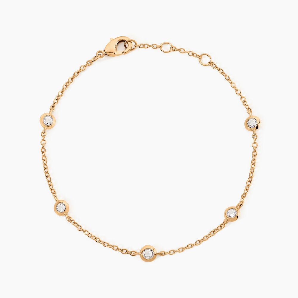 Bracelet Violette Plaqu&eacute; Or Jaune Oxyde De Zirconium - Bracelets fantaisie Femme | Marc Orian