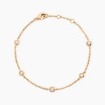 Bracelet Violette Plaqu&eacute; Or Jaune Oxyde De Zirconium - Bracelets fantaisie Femme | Marc Orian