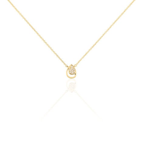 Collier Mahalya Plaqu&eacute; Or Jaune Oxyde De Zirconium - Colliers avec pierres Femme | Marc Orian