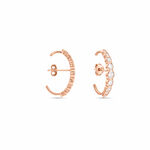 Boucles D'oreilles Liviu Argent Rose Oxyde De Zirconium - Cr&eacute;oles Femme | Marc Orian