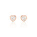 Boucles D'oreilles Puces Kadidjatou Or Rose Oxyde De Zirconium - Puces Famille | Marc Orian