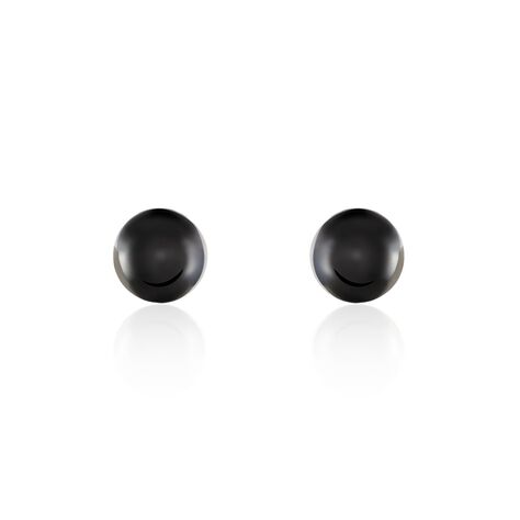 Boucles D'oreilles Puces Orbe Argent Blanc Céramique - Puces Femme | Marc Orian