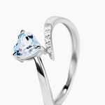 Bague Eva Or Blanc Topaze Et Oxyde De Zirconium - Bagues pierres fines Femme | Marc Orian