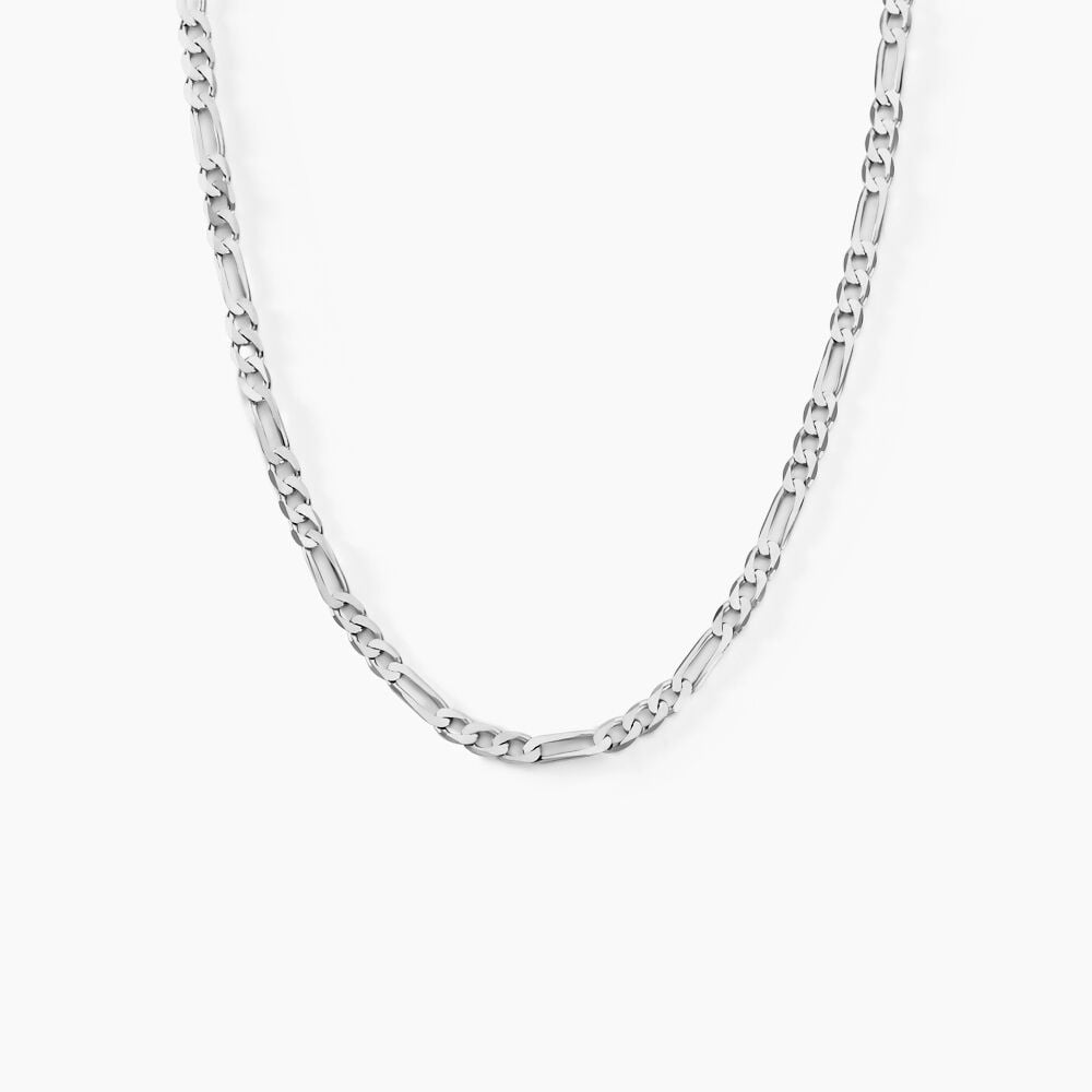 Chaîne Vivian Maille Alternee 1/3 Argent Blanc - Chaines Homme | Marc Orian