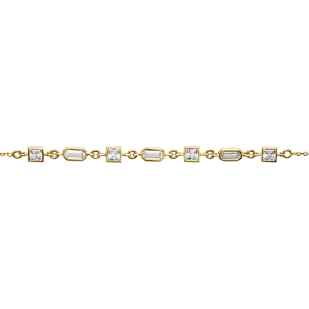 Bracelet Or Jaune Mercy Oxyde De Zirconium - Bracelets chaînes Femme | Marc Orian