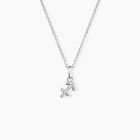 Collier Astra Argent Blanc Oxyde De Zirconium - Colliers avec pierres Femme | Marc Orian