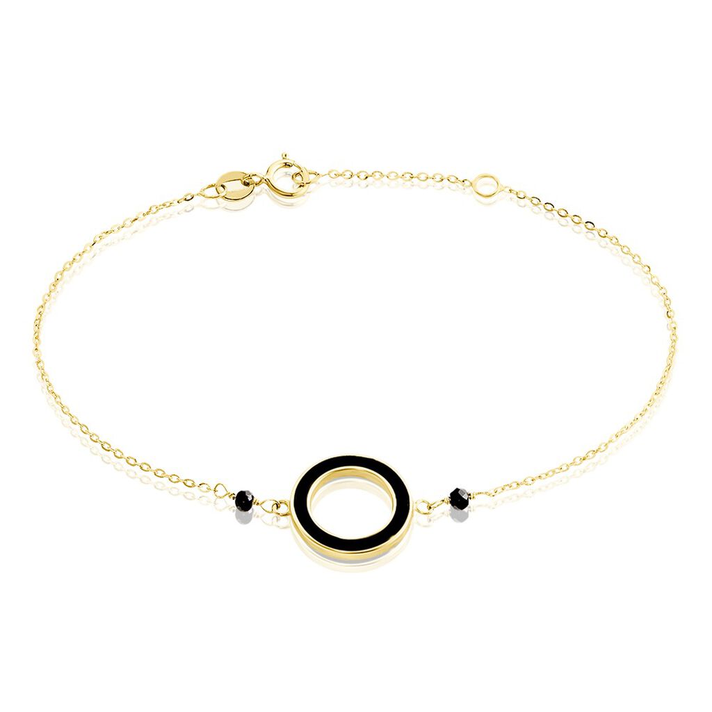 Bracelet L'incessante Or Jaune Onyx Spinelle - Bracelets cha&icirc;nes Femme | Marc Orian
