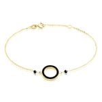Bracelet L'incessante Or Jaune Onyx Spinelle - Bracelets cha&icirc;nes Femme | Marc Orian