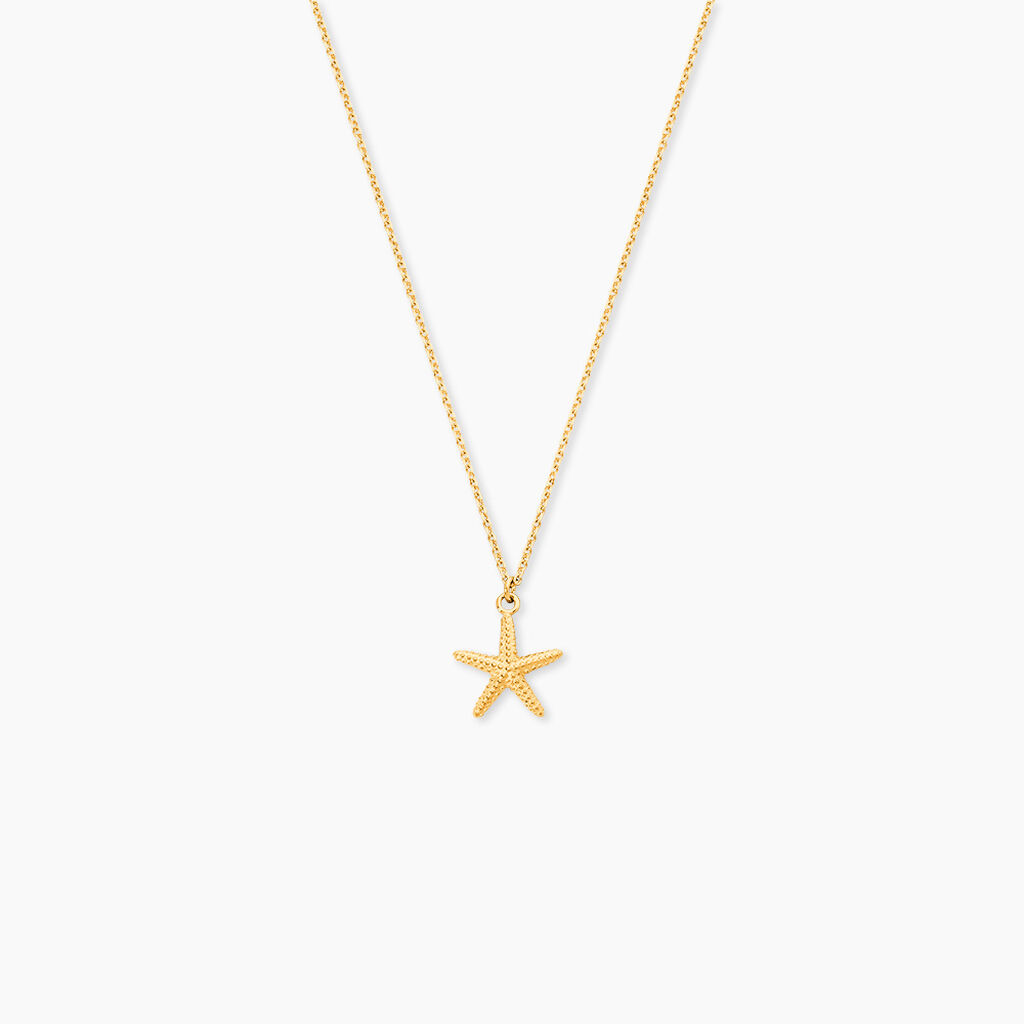 Collier Or Jaune Aenor Motif Etoile De Mer - Colliers ete Femme | Marc Orian