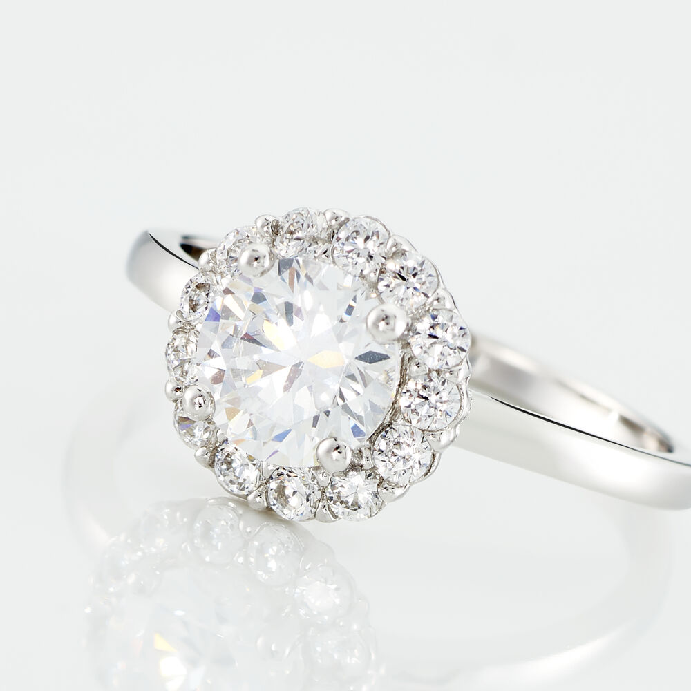Bague Eternite Argent Blanc Oxyde De Zirconium - Solitaires Femme | Marc Orian