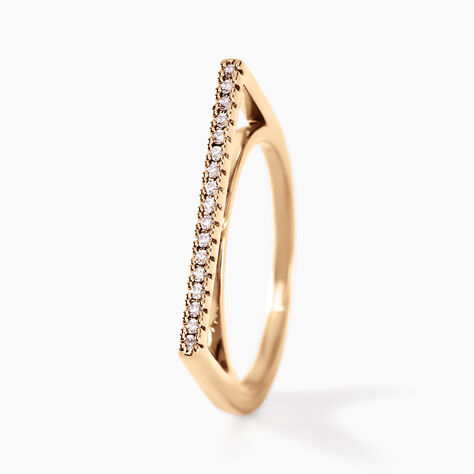 Bague Marika Plaqué Or Doré Oxyde De Zirconium - Bagues avec pierre Femme | Marc Orian