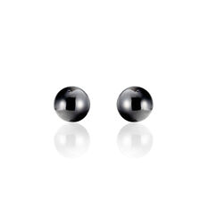 Boucles D'oreilles Puces Solene Argent Blanc Céramique - Clous d'oreilles Femme | Marc Orian