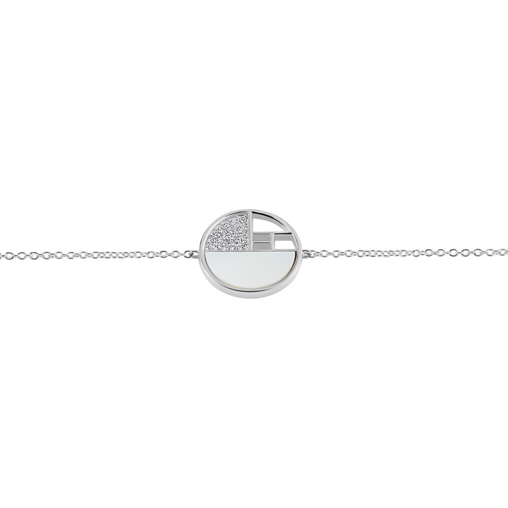 Bracelet Argent Gaillet Oxydes De Zirconium - Bracelets Medailles Femme | Marc Orian
