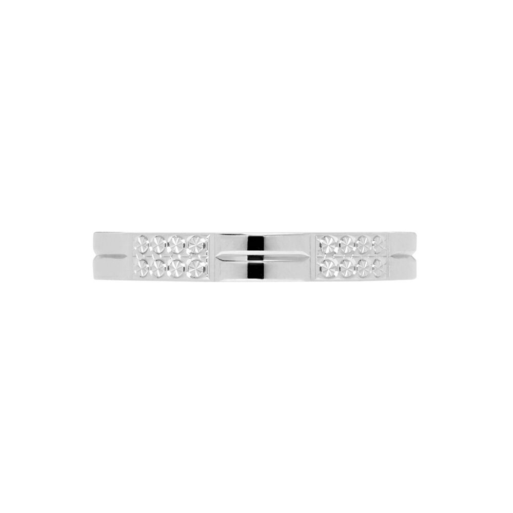 Alliance Frieda Ruban Plat Or Blanc - Alliances Famille | Marc Orian