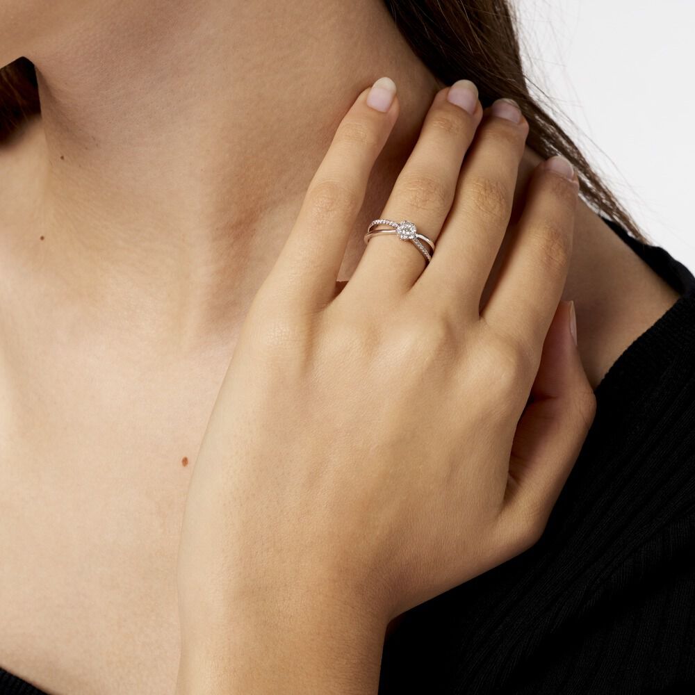 Bague Kuta Or Blanc Diamant - Parures de mariage Femme | Marc Orian