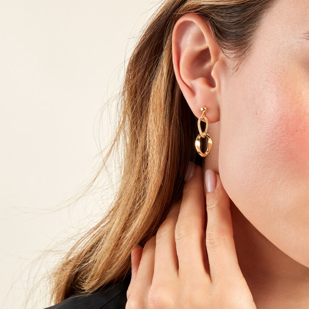 Boucles D'oreilles Pendantes Meallan Or Jaune - Pendantes Femme | Marc Orian