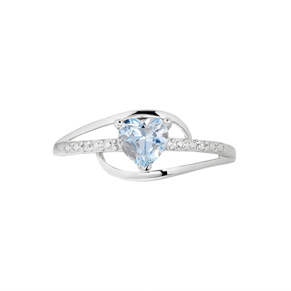 Bague Silucia Or Blanc Topaze Et Oxyde De Zirconium - Bagues Femme | Marc Orian