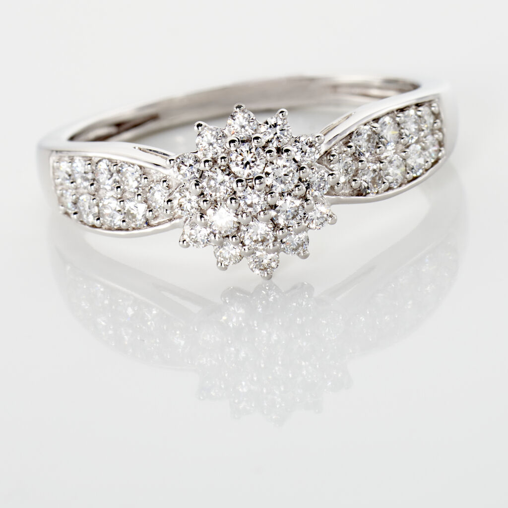 Bague Chouvia Or Blanc Diamant Synthétique - Bagues fiançailles Femme | Marc Orian